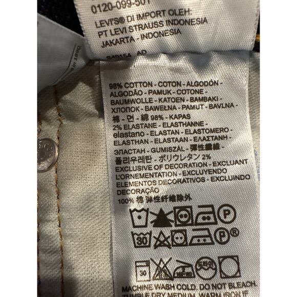 Levis 511 Jeans Mens 36x36 Blue Slim Fit Tapered Leg Stretch Denim Casual *READ* - Picture 11 of 12